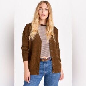 Madewell Brown Merino Wool Blend Cardigan | Cozy‎ Soft Classic | Size XS